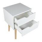 Mesa De Cabeceira 2 Gavetas Smile  Branco