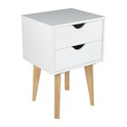 Mesa De Cabeceira 2 Gavetas Smile  Branco