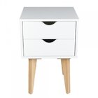 Mesa De Cabeceira 2 Gavetas Smile  Branco
