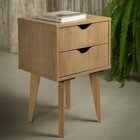 Mesa De Cabeceira 2 Gavetas Smile  Cinza