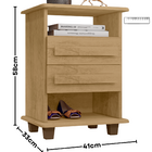 Mesa De Cabeceira 2 Gavetas Turim Cinamomo – Rv Móveis