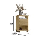 Mesa De Cabeceira 2 Gavetas Turim Cinamomo – Rv Móveis