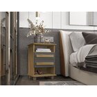 Mesa De Cabeceira 2 Gavetas Turim Cinamomo/grafite