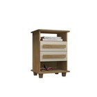 Mesa De Cabeceira 2 Gavetas Turim Cinamomo/off White – Rv Móv