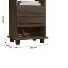 Mesa De Cabeceira 2 Gavetas Turim Freijó – Rv Móveis