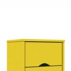 Mesa de Cabeceira 2 Gavetas Twister - Tcil - Amarelo / Branco