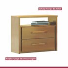 Mesa De Cabeceira 2 Gavetas Unique  Freijó/preto