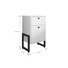 Mesa De Cabeceira 2 Gavetas Wolli Espresso Móveis Branco