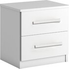 Mesa De Cabeceira 2 Gavetas Zeus  Branco