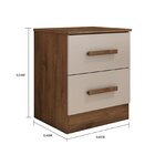 Mesa De Cabeceira 2 Gavetas Zeus Bianchi Móveis Avelã/off Whi