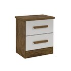 Mesa De Cabeceira 2 Gavetas Zeus Ype/off White