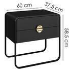 Mesa De Cabeceira 2g Organica 60 Cm 28062 Artesano