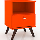Mesa de Cabeceira 3019 Retrô 1 Gaveta - Movelbento - Laranja