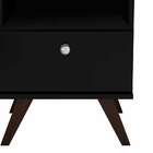 Mesa de Cabeceira 3019 Retrô 1 Gaveta - Movelbento - Preto