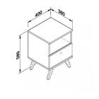 Mesa de Cabeceira 3019 Retrô 1 Gaveta - Movelbento - Preto