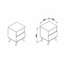 Mesa de Cabeceira 3019 Retrô 1 Gaveta - Movelbento - Preto