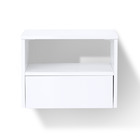 Mesa de Cabeceira 32x42x30cm MDP Branca com Gaveta Bemfixa
