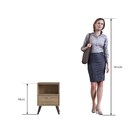 Mesa De Cabeceira 35cm 1 Nicho 1 Gaveta Cb201 Oak - Completa