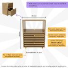 Mesa De Cabeceira 38,3cm Com 1 Gaveta Ripada Multimóveis Cr35