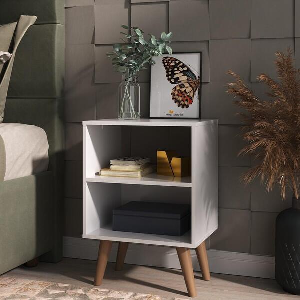 Mesa De Cabeceira 38,5cm Retrô Multimóveis Ex4004