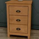 Mesa De Cabeceira 3 Gav Madeira Maciça 46 Cm 9130 Milani Store