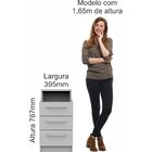 Mesa De Cabeceira 3 Gavetas 1 Nicho Elegance  Níquel/blanc