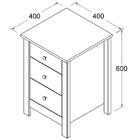 Mesa De Cabeceira 3 Gavetas 40 Cm Dm113 Dtall