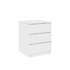 Mesa De Cabeceira 3 Gavetas 45cm Berlim   Branco