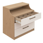 Mesa De Cabeceira 3 Gavetas 79cm Elegance Móveis Castro