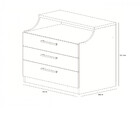 Mesa De Cabeceira 3 Gavetas 79cm Elegance Móveis Castro