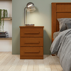 Mesa De Cabeceira 3 Gavetas Baiao - Lopas Frassino