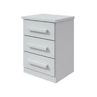 Mesa De Cabeceira 3 Gavetas Baião Plus  Branco