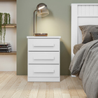 Mesa De Cabeceira 3 Gavetas Baião Plus Branco