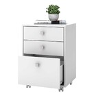 Mesa De Cabeceira 3 Gavetas Branco - Pnr Móveis