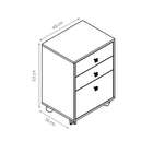 Mesa de Cabeceira 3 Gavetas Brv - Branco