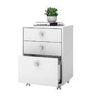 Mesa de Cabeceira 3 Gavetas Brv - Branco