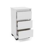 Mesa De Cabeceira 3 Gavetas Coimbra Branco