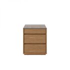 Mesa De Cabeceira 3 Gavetas Com Organizador Tampo Vidro Beliz