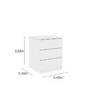 Mesa De Cabeceira 3 Gavetas Corrediças Telescópicas - Veronna