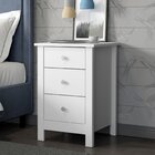 Mesa De Cabeceira 3 Gavetas Dm-113  Branco