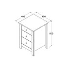 Mesa De Cabeceira 3 Gavetas Dm-113  Branco