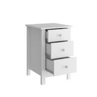 Mesa De Cabeceira 3 Gavetas Dm-113  Branco