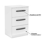 Mesa de Cabeceira 3 Gavetas Domus – Branco