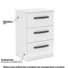 Mesa de Cabeceira 3 Gavetas Domus – Branco