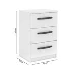 Mesa de Cabeceira 3 Gavetas Domus – Branco