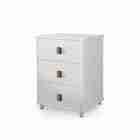 Mesa De Cabeceira 3 Gavetas E 1 Secreta Land Branca Mc Barreto