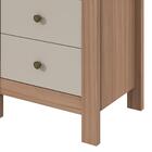 Mesa De Cabeceira 3 Gavetas Grandi M10 Carvalho Naturale/off