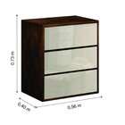 Mesa De Cabeceira 3 Gavetas Grécia  Azul