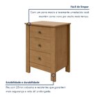 Mesa De Cabeceira 3 Gavetas Maggiore New  Geneve