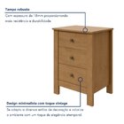 Mesa De Cabeceira 3 Gavetas Maggiore New  Geneve